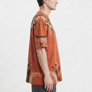 T-shirts amples pour hommes style urbain en coton épais, coupe décontractée, manches larges, t-shirts vierges décontractés, impression personnalisée, vente en gros - Product Image 3