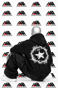 Sweat-shirt à capuche unisexe décontracté surdimensionné en molleton 100 % coton, écologique, style streetwear gothique - Product Image 3