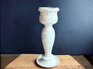 Portavelas Decorativo de ILAHI Hecho a Mano con Incrustaciones de Madreperla, Ecológico, con Impresión Personalizada, para Velas Aromáticas - Product Image 4