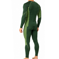 Ensemble de survêtement de compression respirant et extensible pour hommes, avec t-shirt à manches longues et leggings, idéal pour la course, l'entraînement, le fitness et le sport – Personnalisable