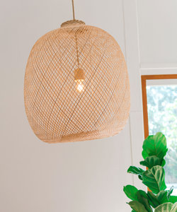 Jumbo Handwoven Bamboo Pendant Lamp Extra Large Boho Lighting Natural Wicker <b>Ceiling</b> Light Home <b>Decor</b> Supplier Manufacturer - Product Image 6