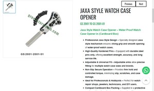 Jaxa Style <b>Watch</b> Case Opener Waterproof Adjustable <b>Watch</b> Back Removal <b>Tool</b> With Pins em No GS-2001 - Product Image 3