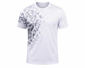 T-shirt décontracté à manches courtes pour homme, col rond, couleur unie, séchage rapide, en jersey tricoté polyester/coton, coupe classique, logo frontal, 180g, haute qualité - Product Image 1