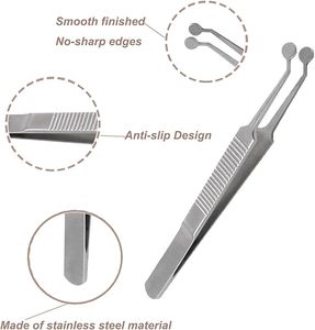 Pinzas de Precisión para Glándulas de Meibomio, Pinzas para Masaje de Párpados con Punta Redonda, Pinzas para Glándulas de Párpados con Certificación ISO - Product Image 3