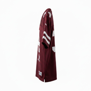 Camiseta de Fútbol Americano para Hombre, Color Granate, Cuello en V, Manga Corta, Número 34, Malla Transpirable, Corte Regular, Ropa Deportiva para Adultos - Product Image 4