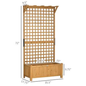 Fioriera rialzata da giardino gialla con traliccio per piante rampicanti - Product Image 2