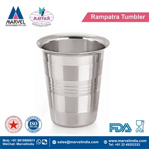 Rampatra Stainless Steel Eco-Friendly Multi-Use Tumbler Mirror Silver Touch Finish Chrome Color Wine/<b>Beer</b>/Water Food Contact - Product Image 2