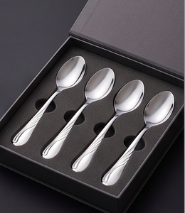 Elegant Stainless Steel Spoon Set High <b>Mirror</b> Polish Dishwasher Safe Metal Handle Design Wedding Flatware - Product Image 6