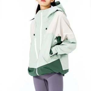 Veste coupe-vent à capuche personnalisable OEM pour femme, coloris pastel, légère, résistante à l'eau, pour homme, vente en gros - Product Image 3