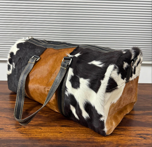 กระเป๋าเดินทางหนังแท้แบบมีซิปปิด  ขนาดใหญ่  สไตล์วินเทจ  สำหรับเดินทางช่วงสุดสัปดาห์  รุ่น LHDB-0007 - Product Image 3