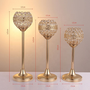 เชิงเทียนคริสตัลและโลหะรูปทรงลูกบาศก์มาใหม่เชิงเทียนเชิงเทียนชุบโลหะ - Product Image 6