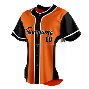Uniformes de baseball à manches courtes pour hommes, fabriqués au Pakistan, ensemble d'uniformes de baseball à boutons à vendre avec des logos personnalisés - Product Image 4