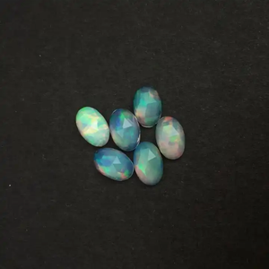 Opales éthiopiennes naturelles multicolores de 3 mm et 5 mm, taille ovale lisse en cabochon, pierres précieuses de guérison pour la fabrication de bijoux, produits faits à la main - Product Image 3