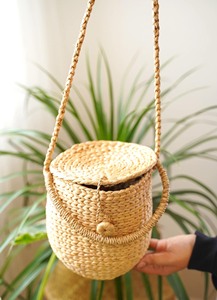 POPULAR <b>PICK</b> 2026 Water Hyacinth Woven Bag Print Beach Shop Carry Grocery Storage Lightweight Fiber Weave Safe Durable Material - Product Image 6