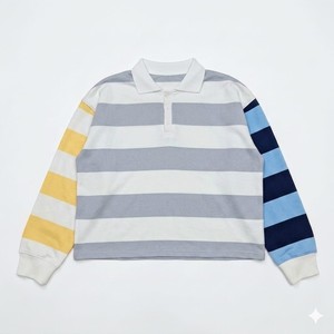 เสื้อรักบี้ชาย เสื้อโปโลชาย ปักลายตามสั่ง สกรีนลาย เสื้อยืดแขนยาวลายทาง เสื้อโปโลชาย - Product Image 4