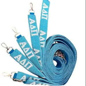 Alpha Delta Pi Wide Beaded Purse Strap Sorority Tote Belt <b>Blue</b> Seed Bead Crossbody Shoulder Replacement Handle Handbag Accessory - Product Image 1