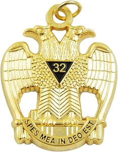 Jouet de collier maçonnique en or - Nouveau modèle Past Master, taille standard, plaqué or - Product Image 5