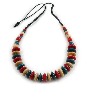 Collar de Resina y Madera Inspirado en la Artesanía Tradicional, Accesorio de Moda con Cristal - Product Image 2