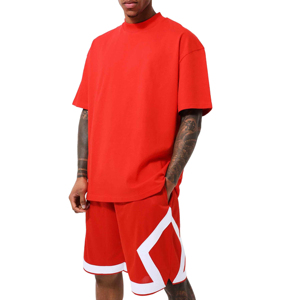 Men's T-Shirt And Shorts <b>Set</b> 100% Cotton Breathable Summer T-shirts <b>Sets</b> For Men Short Sleeve Casual Custom Logo T-Shirt <b>Set's</b> - Product Image 1