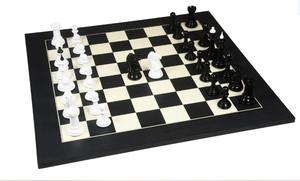 ชุดหมากรุกโซเวียตปี 1940 รุ่นหรูหรา ผลิตซ้ำ พร้อมตัวหมากรุกไม้มะเกลือ งาช้าง และไม้บ็อกซ์วูด ในกล่องสีขาว ราคาดีที่สุด - Product Image 3