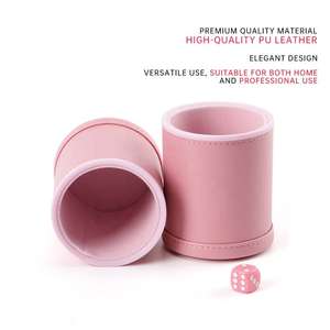 OEM Manufacture's Customized Logo Unique Leather Dice Cups for <b>Table</b> Games Personalized and Stylish - Product Image 2