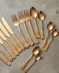 Elegant Vintage <b>Dessert</b> Spoon And <b>Fork</b> Set With Ornate Metal Handles High Mirror Polish Flatware For Dining And Coffee - Product Image 5