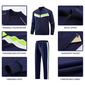 Último Diseño, Logotipo Personalizado, Sudadera con Capucha, Conjunto Deportivo 2 en 1 para Hombre, Invierno, con Cremallera, Servicio Mayorista OEM, Poliéster - Product Image 5