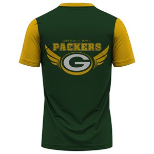 T-shirt à manches longues raglan personnalisé pour le baseball – Maillot rouge et jaune pour homme - Product Image 4