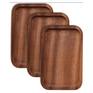 Bandeja Rectangular de Madera Ecológica para Bebidas con Diseño Moderno y Patrón Escénico, Función Móvil para Catering y Suministros de Cocina - Product Image 4
