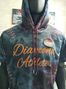 Conjunto de Sudadera con Capucha y Pantalones Cortos de Baloncesto Sublimados Long Mission Diamond Athletes para Hombre, Ropa Deportiva de Poliéster de Secado Rápido para Todas las Temporadas - Product Image 3