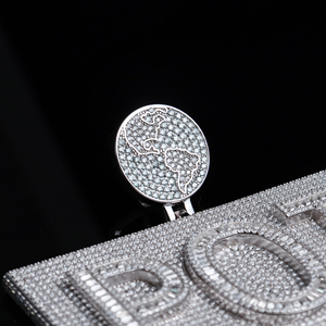 Pendentif personnalisé Hip Hop avec lettre, <span class=keywords><strong>nom</strong></span>, numéro, logo, pendentif rond en moissanite glacé, pendentif pour <span class=keywords><strong>rappeur</strong></span>, cadeau pour homme. - Product Image 3