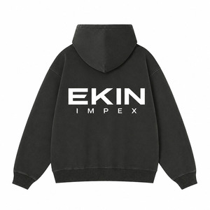 เสื้อฮู้ดดี้โอเวอร์ไซส์แบบสั่งทำพิเศษ ผ้าฝ้ายฟลีซพรีเมียม สวมใส่ได้ทั้งชายและหญิง สไตล์ลำลองแนวสตรีทแวร์ - Product Image 2