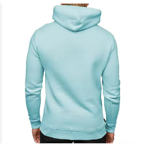 Sweat à capuche personnalisé de haute qualité avec broderie et impression en relief pour hommes, motif uni, collection été - Vente en gros - Product Image 2