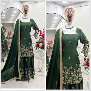 Ensembles de costumes pour femmes avec haut-Sarara et Dupatta Heavy Embroidery Sequence Work - Product Image 1