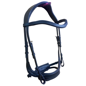 High Quality NIDA Brand <b>Equestrian</b> Anatomic Horse for Bridle Fancy Stitched Leather Design -COB-FULL Size Fancy Rubber - Product Image 1