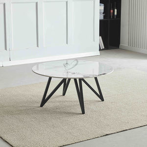 <span class=keywords><strong>Table</strong></span> <span class=keywords><strong>basse</strong></span> ronde extensible en <span class=keywords><strong>céramique</strong></span> moderne pour le salon - Product Image 1