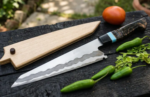 New Arrival Prestige Blades Handmade Ambidextrous Carbon Steel Chef <b>Knives</b> Brushed Finish Customized Packing <b>Sharp</b> Blade Modern - Product Image 3
