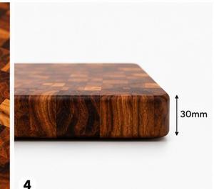 Tabla de Cortar de Madera Natural Resistente, Tabla de Cocina Hecha a Mano para Preparar Alimentos, para Verduras, Frutas, Carne y Queso - Product Image 6