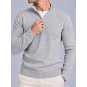 Sweat-shirt Homme Col Montant Zippé 1/4 Oversize Noir Vintage en Coton Brodé Respirant Effet Gaufre – Grande Vente - Product Image 3