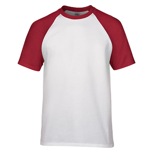 T-shirt de baseball personnalisé en coton 100% 180 grammes pour homme, col rond, manches raglan, imprimé sur le devant, coupe oversize, style streetwear, OEM - Product Image 2