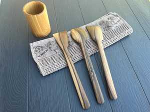 ช้อนไม้ทำมือสำหรับทำอาหาร ผสม ตัก และคน - Product Image 1