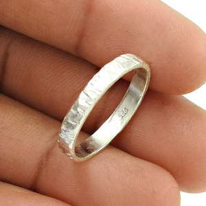 Hot Sale Wholesale Price Pure 925 Sterling Silver Custom Jewelry Simple & <b>Plain</b> Surface Bohemian <b>Rings</b> Available At Lowest Price - Product Image 1
