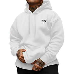 Sudaderas con Capucha Blancas para Hombre con Logotipo Personalizado – Sudadera Extra Grande de Felpa 100% Algodón con Gráfico Bordado - Product Image 1