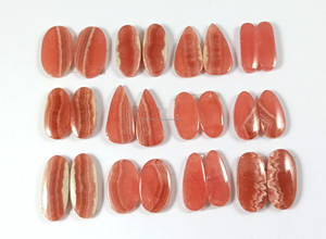 Pierre précieuse de qualité supérieure, rhodochrosite, paire de pierres brutes, cabochons, pierres facettées, cristaux naturels, fabricant en gros, Inde - Product Image 2