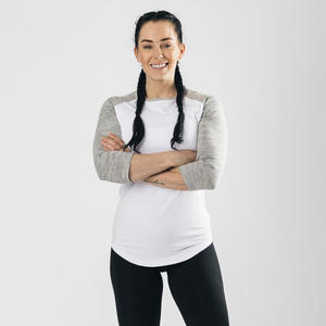 Camiseta de Mujer de Alta Calidad, 100% Algodón Peinado, Manga Tres Cuartos, Estilo Raglán, con Estampado Puff - Product Image 2