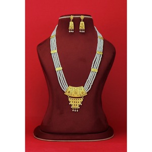 Gold Plated Pearl <b>set</b> With best Finishing Artificial Long Necklace New Traditional <b>Beads</b> Jewellery <b>Set</b> Multi Layer Imitation <b>Set</b> - Product Image 3