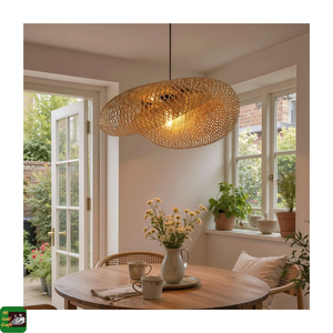 Lampe en bambou, luminaire suspendu en bambou fait main pour café, hôtel, restaurant, intérieur de maison, éclairage décoratif de plafond, Vietnam - Product Image 3