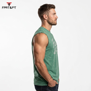 Custom Logo Polyester Knit <b>Tank</b> <b>Top</b> Summer Sporty Style Breathable Quick Dry Anti-Pilling <b>Loose</b> Design Sleeveless Vest - Product Image 6