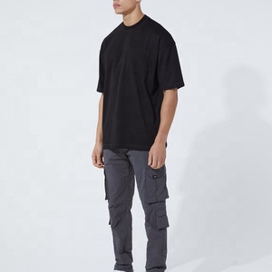 NUEVAS camisetas con logotipo personalizado para hombre, camiseta lisa, ropa de calle, Camiseta de algodón pesado de cuello redondo de gran tamaño para hombre - Product Image 5