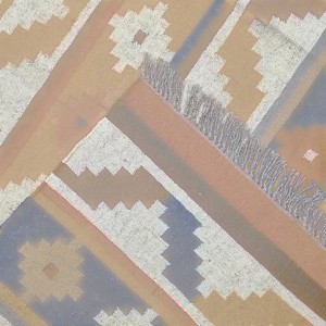 Alfombra Bohemia Hecha a Mano con Patrón Geométrico, Tejido Plano, de Lana y Acrílico, Estilo Rectangular, con Base de Yute, para Pasillo - Product Image 3